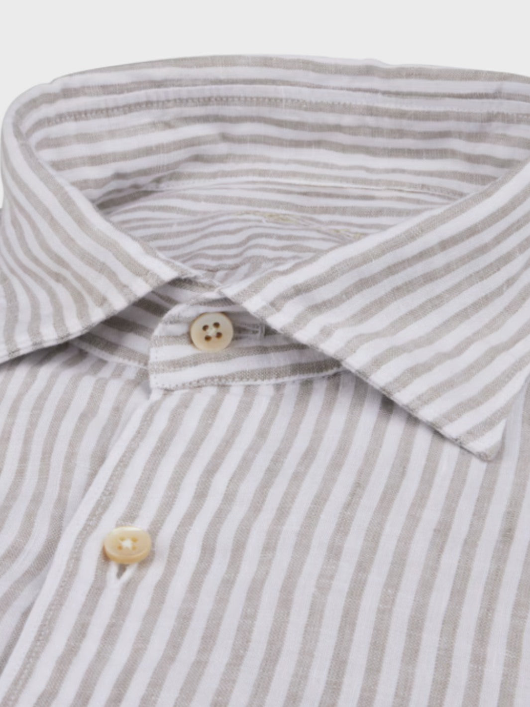 FITTED STRIPED LINEN SHIRT