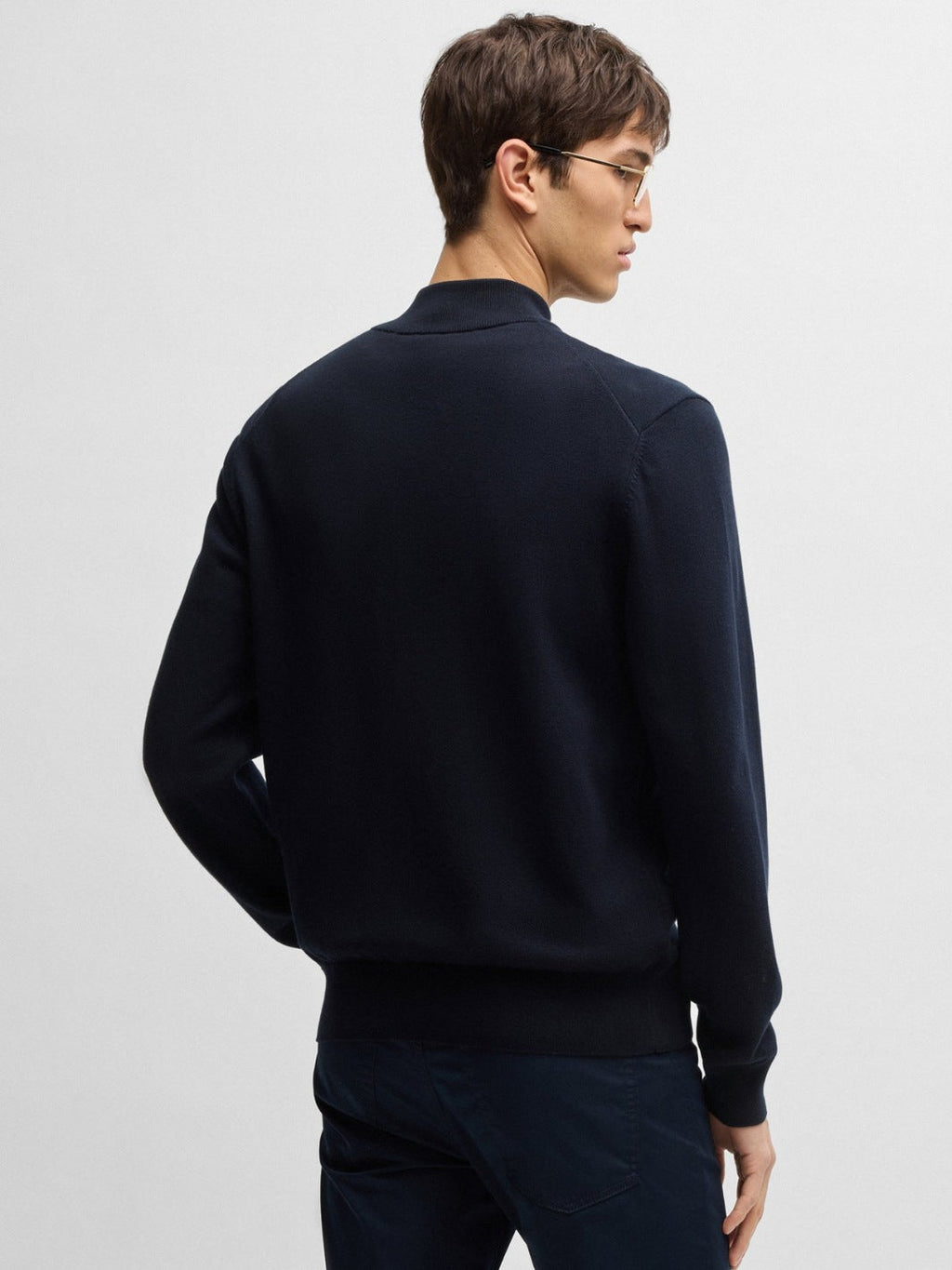 KNITTED ZIP-UP CARDIGAN COTTON