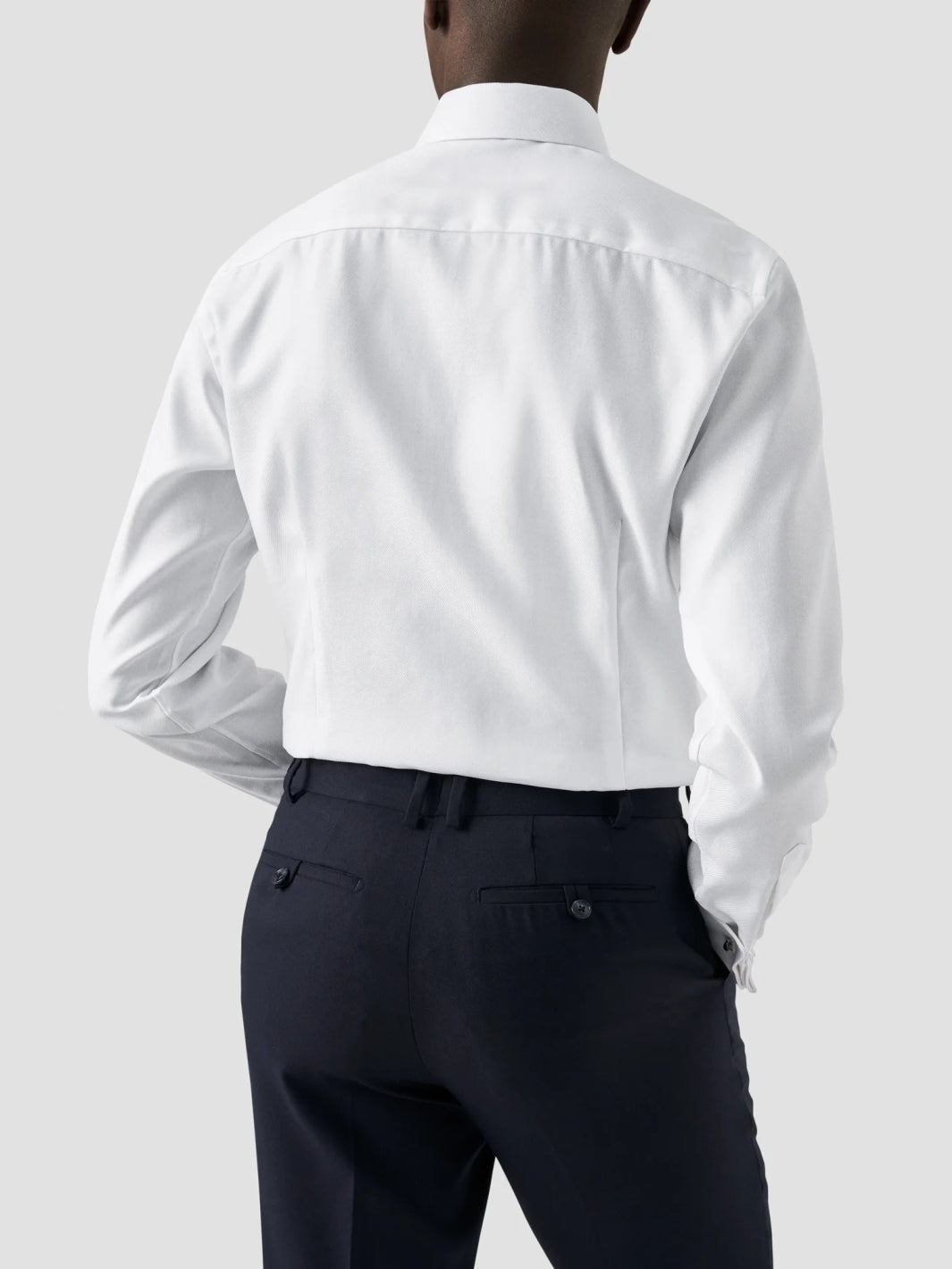 SLIM DOBBEL MANSJETT TEXTURE TWILL SKJORTE