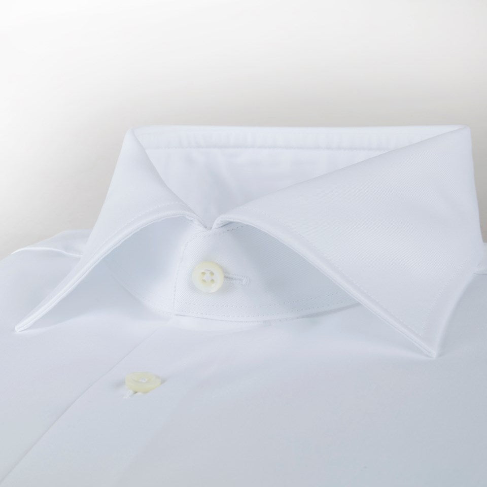 FITTED BODY WHITE TWILL SKJORTE XL-SLEEVES