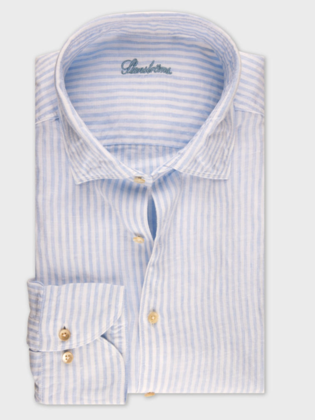 FITTED STRIPED LINEN SHIRT