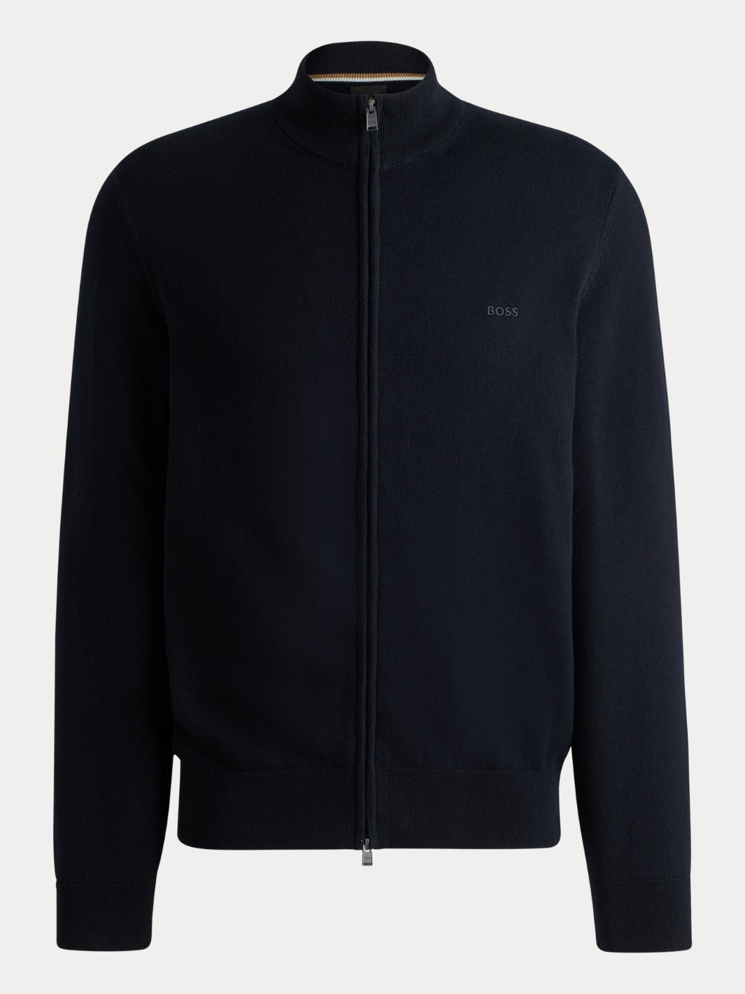 KNITTED ZIP-UP CARDIGAN COTTON