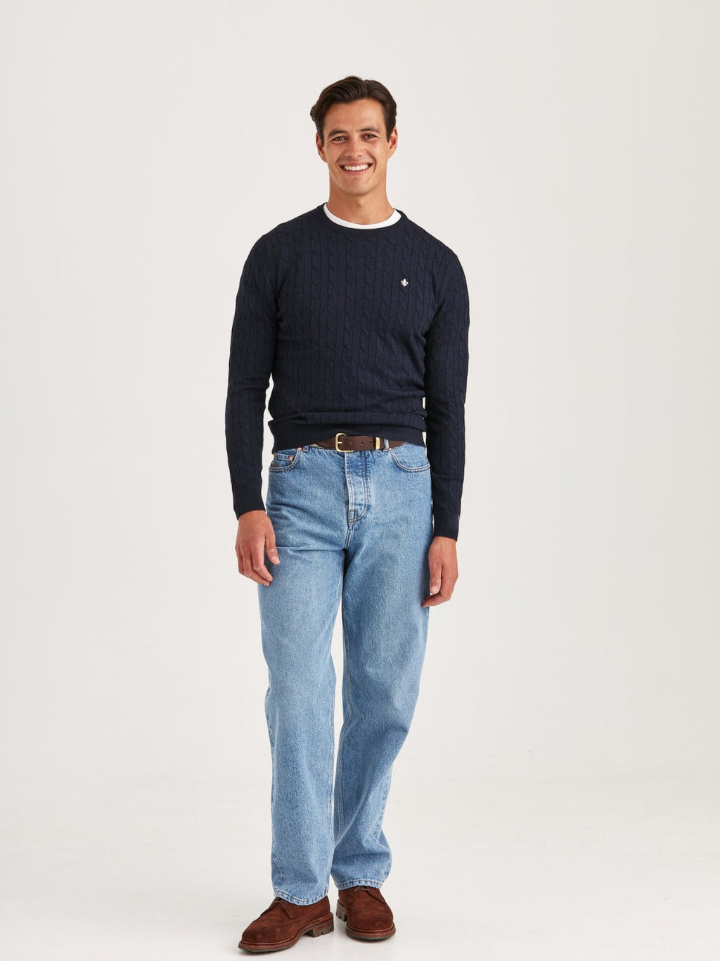 MERINO CABLE O-NECK