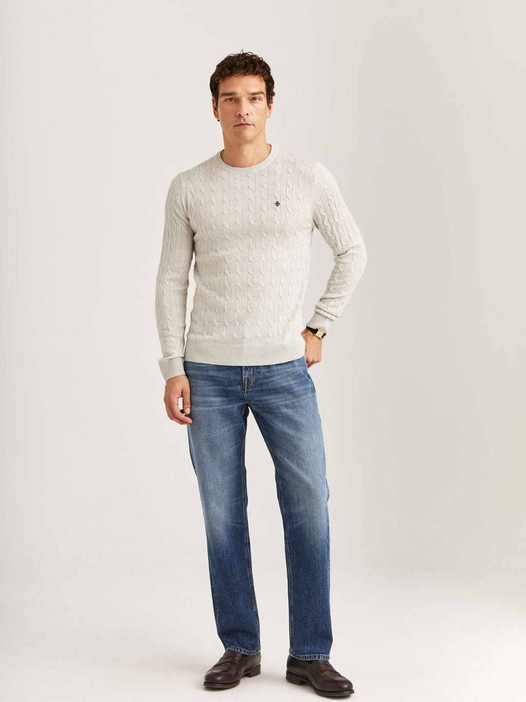 MERINO CABLE O-NECK