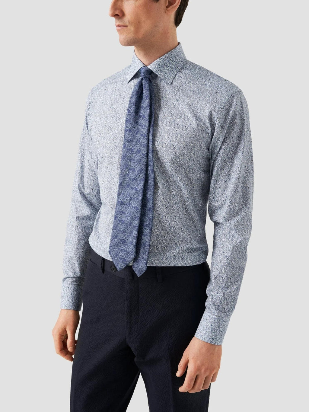 SLIM-FIT FLORAL PRINT SIGNATURE TWILL SHIRT