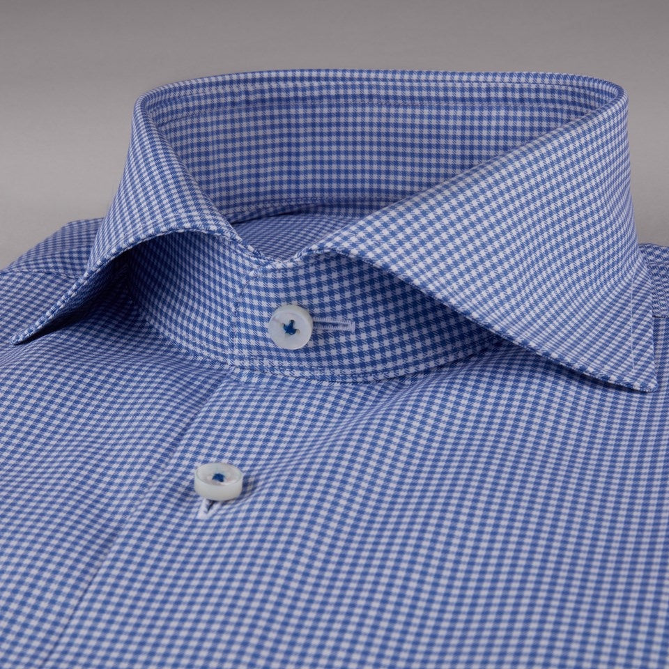 FITTED BODY BLUE CHECKED SKJORTE