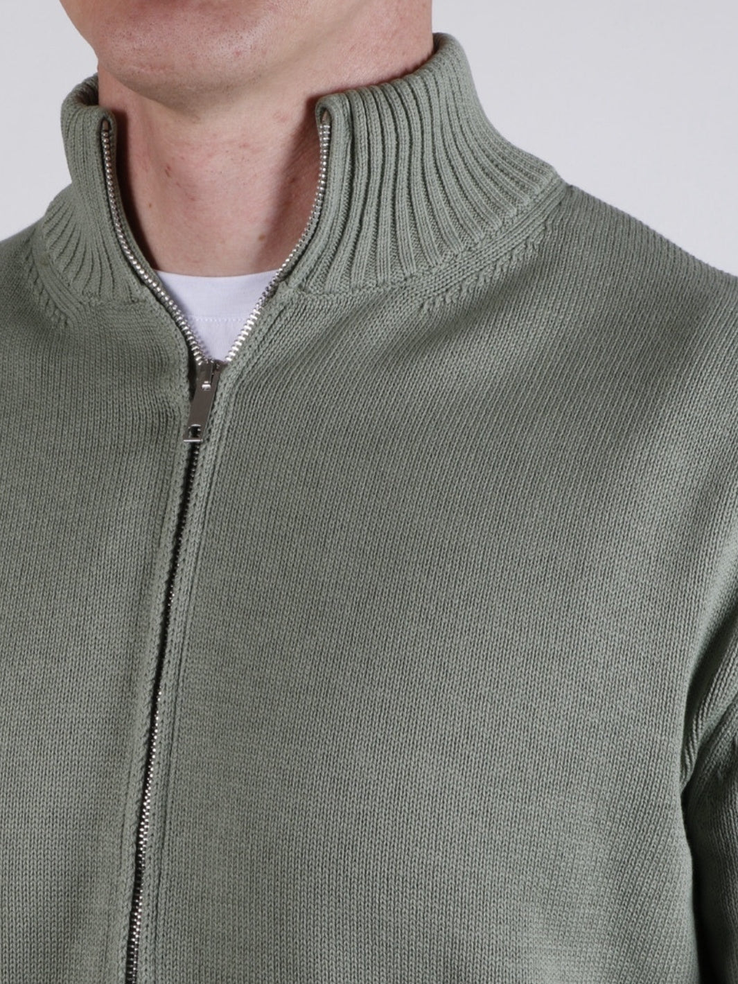 COTTON ZIP CARDIGAN