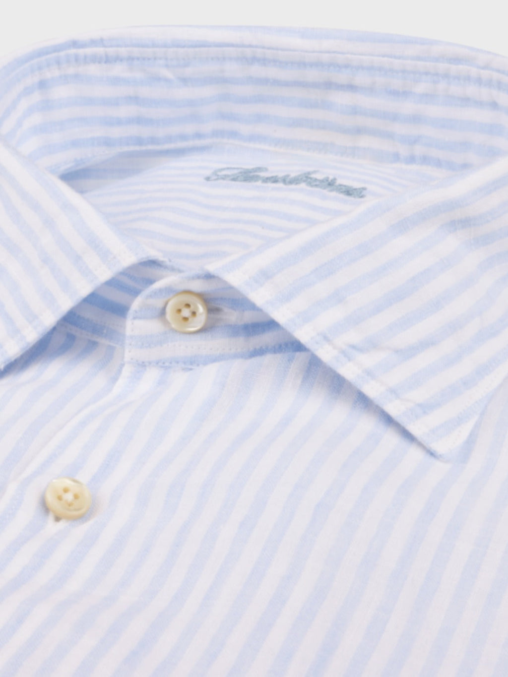 FITTED STRIPED LINEN SHIRT