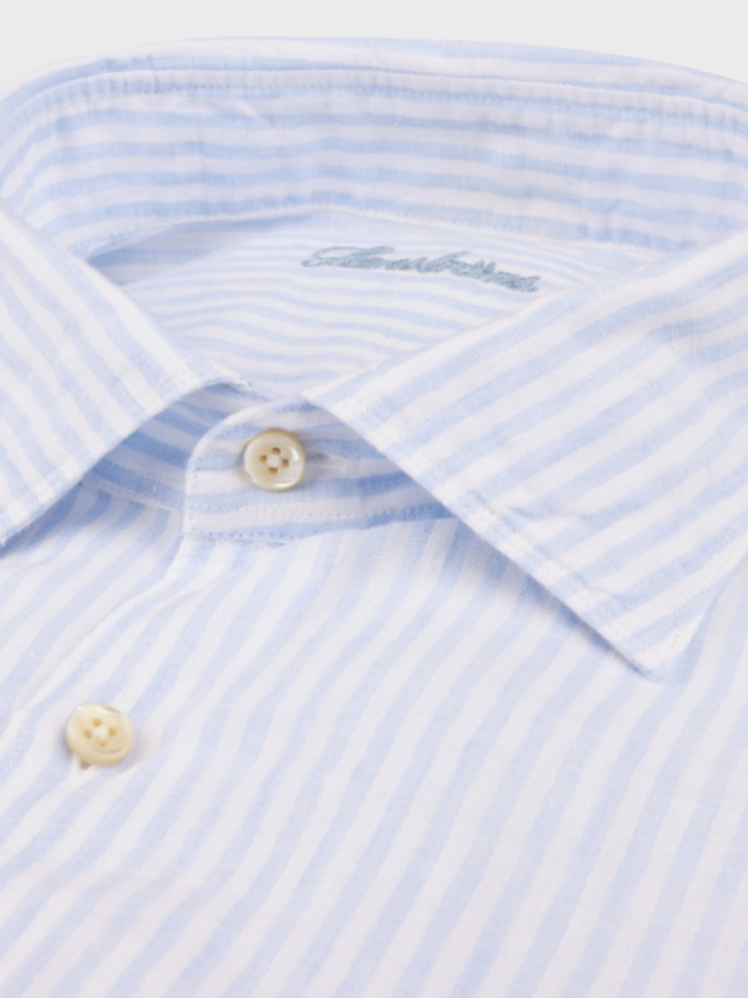 FITTED STRIPED LINEN SHIRT