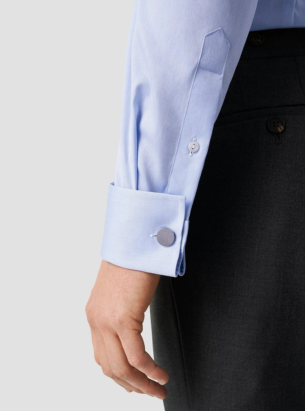 SLIM DOBBEL MANSJETT SIGNATURE TWILL SKJORTE