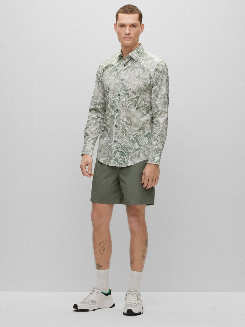HANK-KENT SLIM FIT BATIK-PRINT SKJORTE