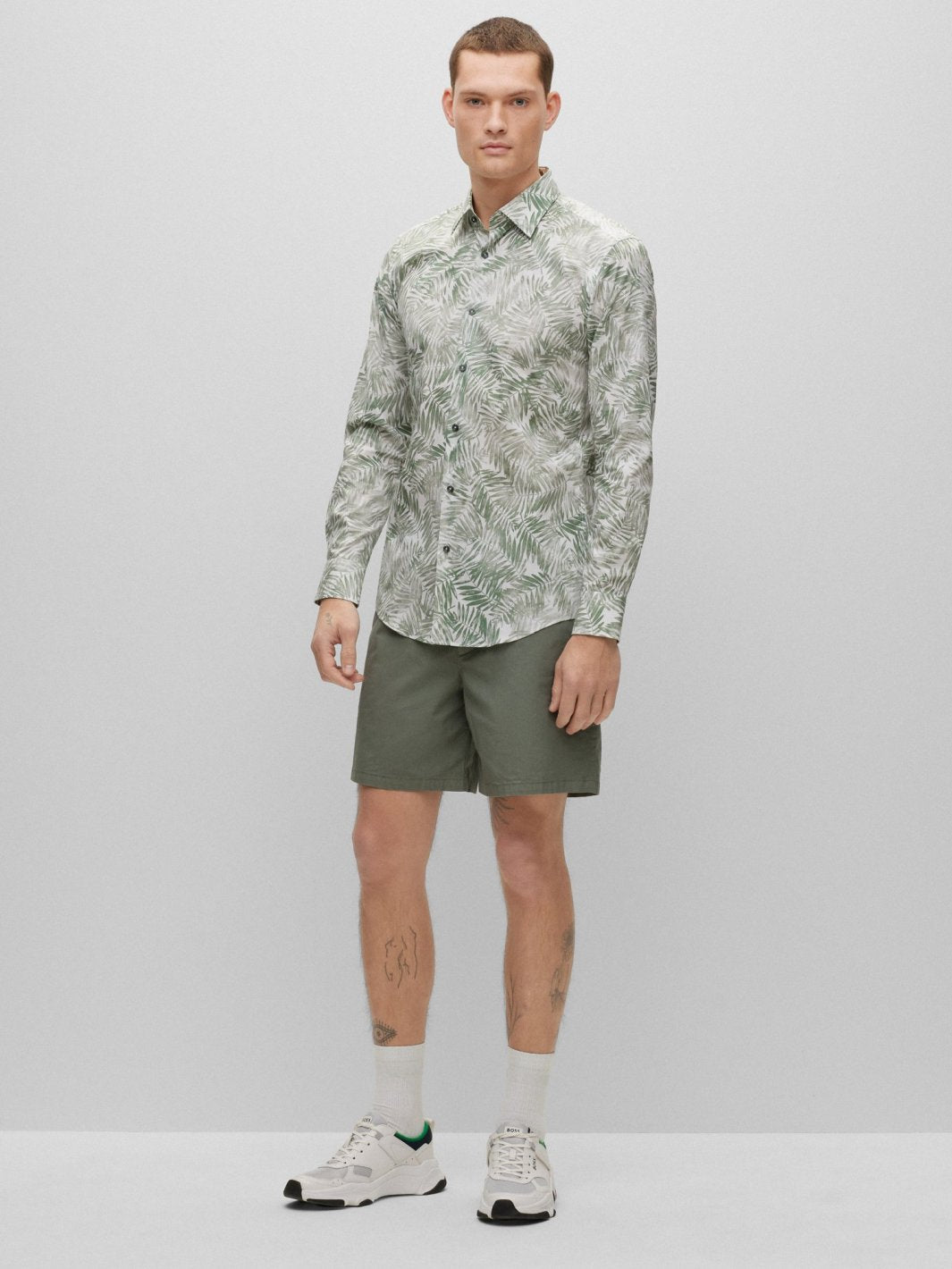 HANK-KENT SLIM FIT BATIK-PRINT SKJORTE