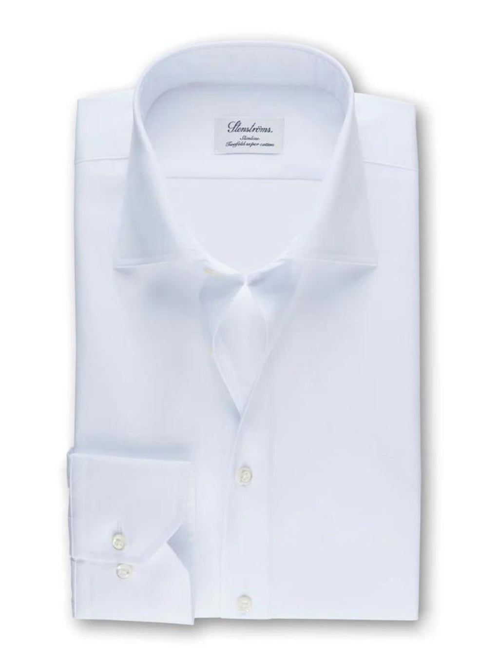 SLIMLINE WHITE TWILL SKJORTE