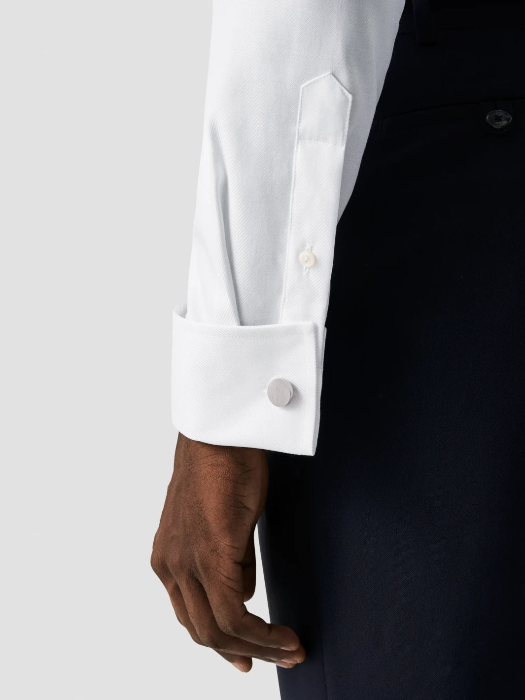 SLIM DOBBEL MANSJETT TEXTURE TWILL SKJORTE