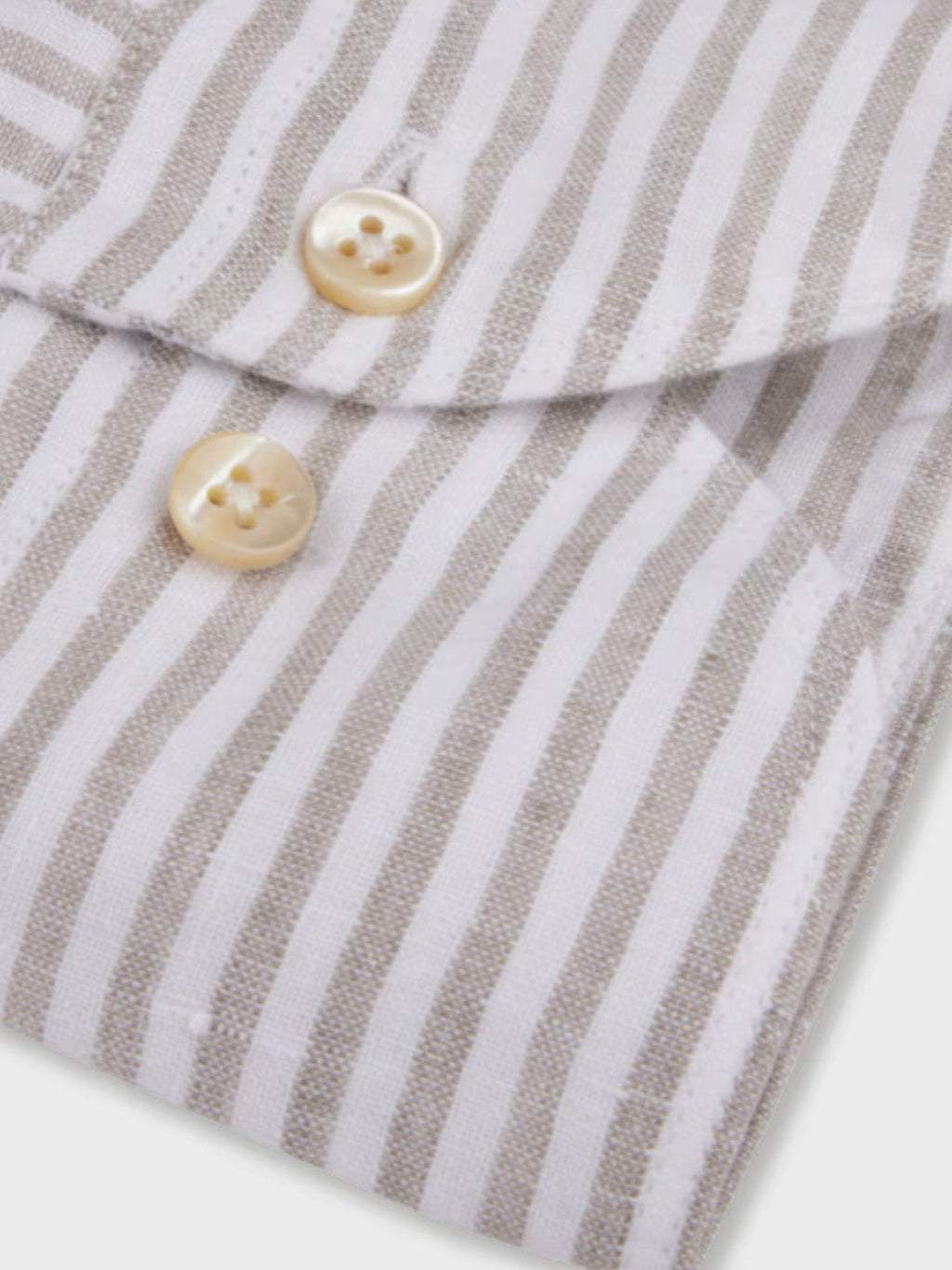 FITTED STRIPED LINEN SHIRT