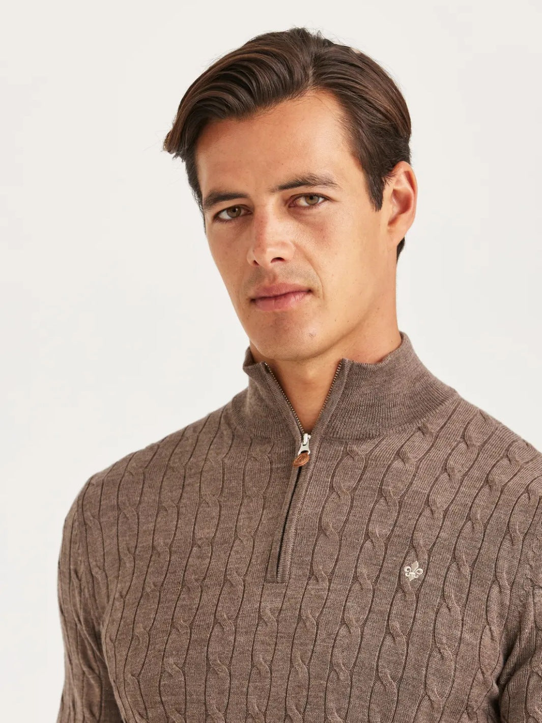 MERINO CABLE JOHN ZIP