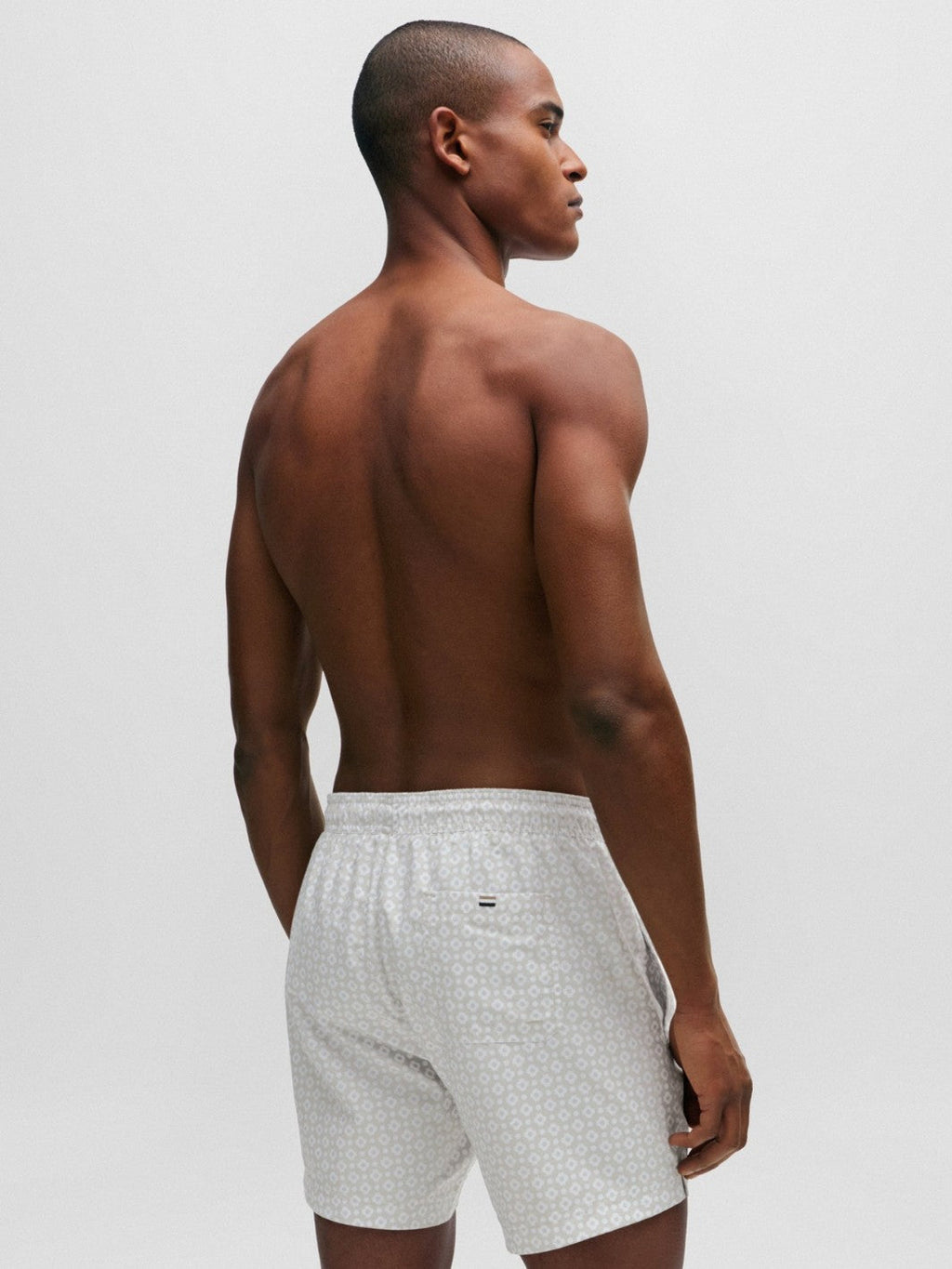MICRO-PRINT QUICK-DRYING SWIM SHORTS