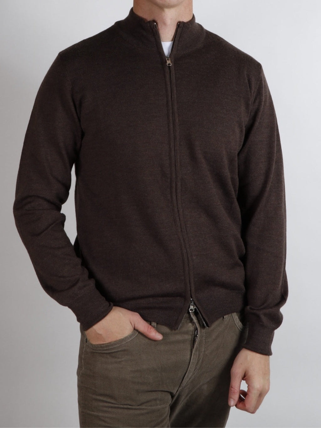 ZIP CARDIGAN MERINO