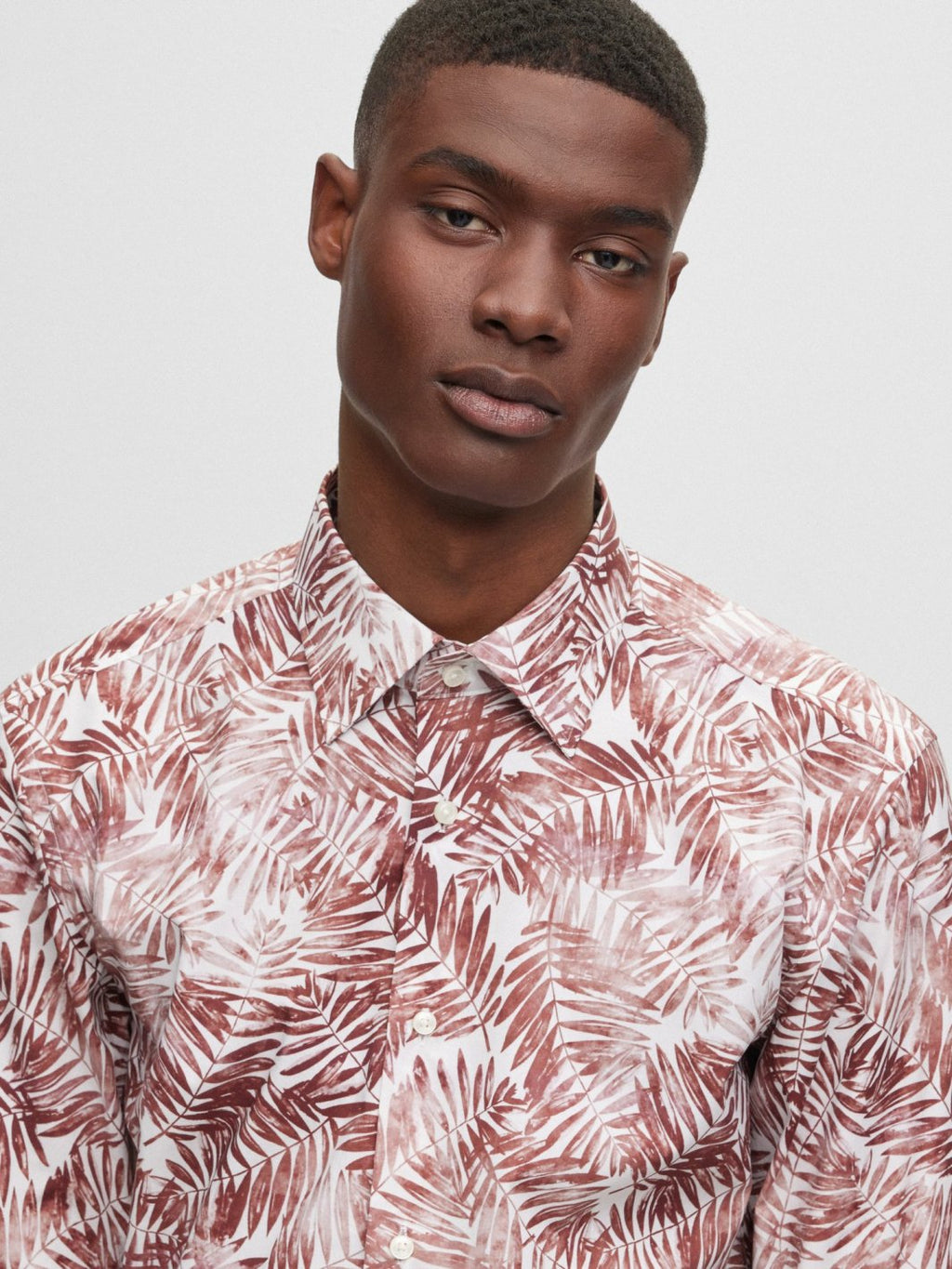 HANK-KENT SLIM FIT BATIK-PRINT SKJORTE