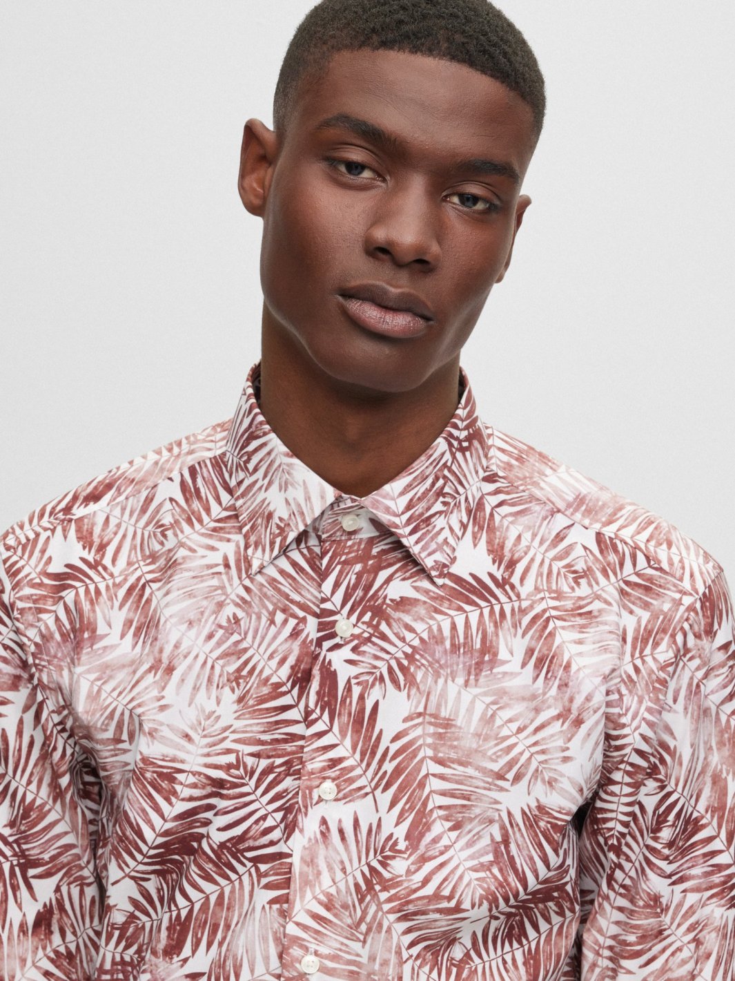 HANK-KENT SLIM FIT BATIK-PRINT SKJORTE