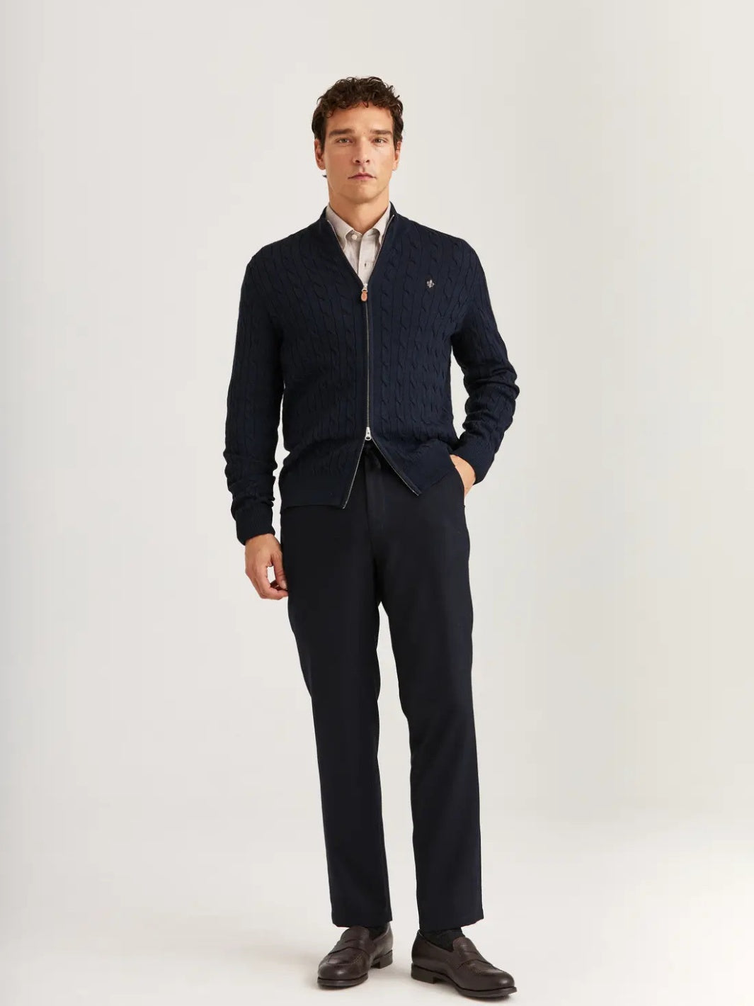 MERINO CABLE Z CARDIGAN