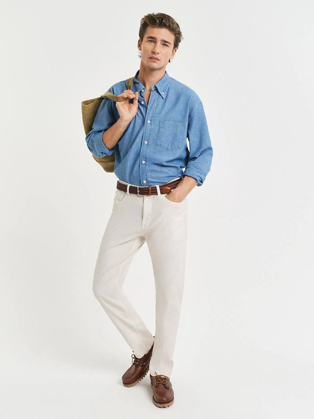 COTTON LINEN JEANS