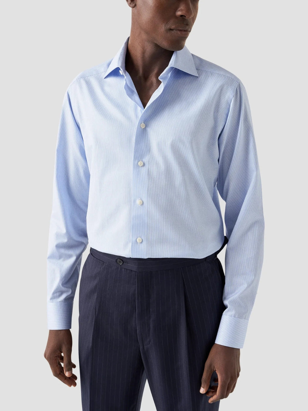 SLIM FINE STRIPE SIGNATURE TWILL SHIRT