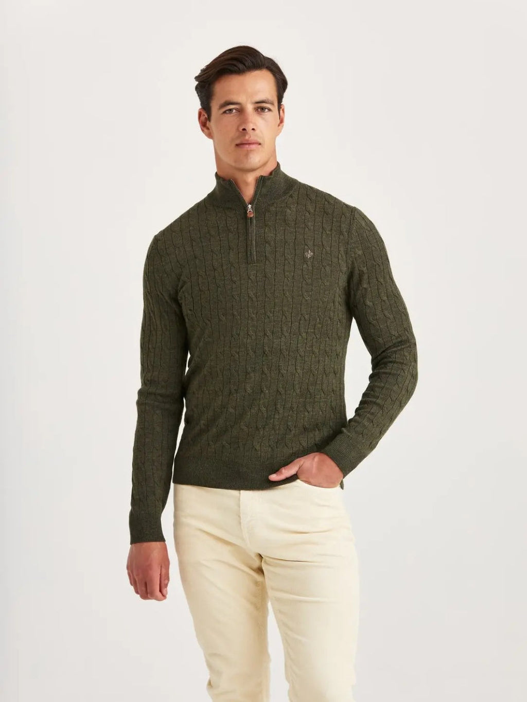 MERINO CABLE JOHN ZIP