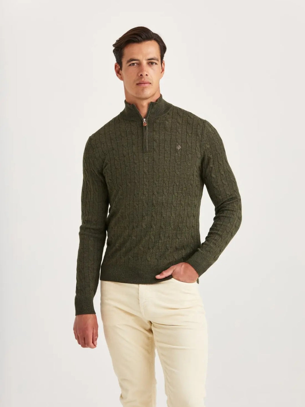 MERINO CABLE JOHN ZIP
