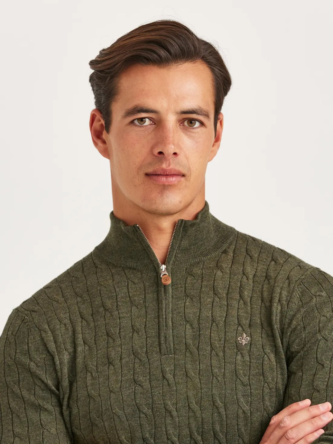 MERINO CABLE JOHN ZIP