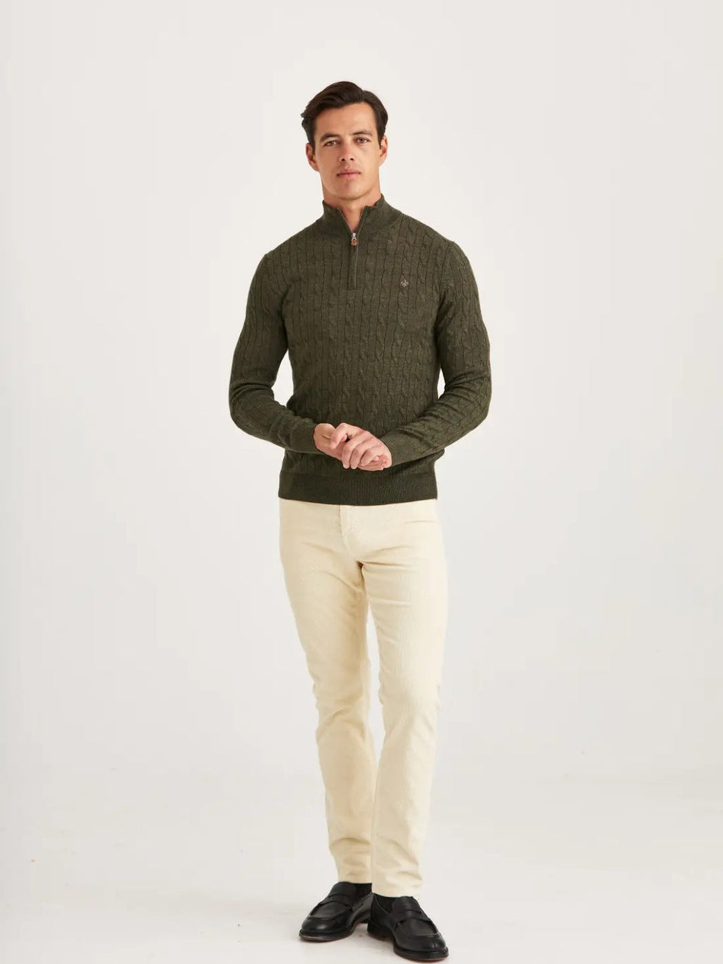 MERINO CABLE JOHN ZIP
