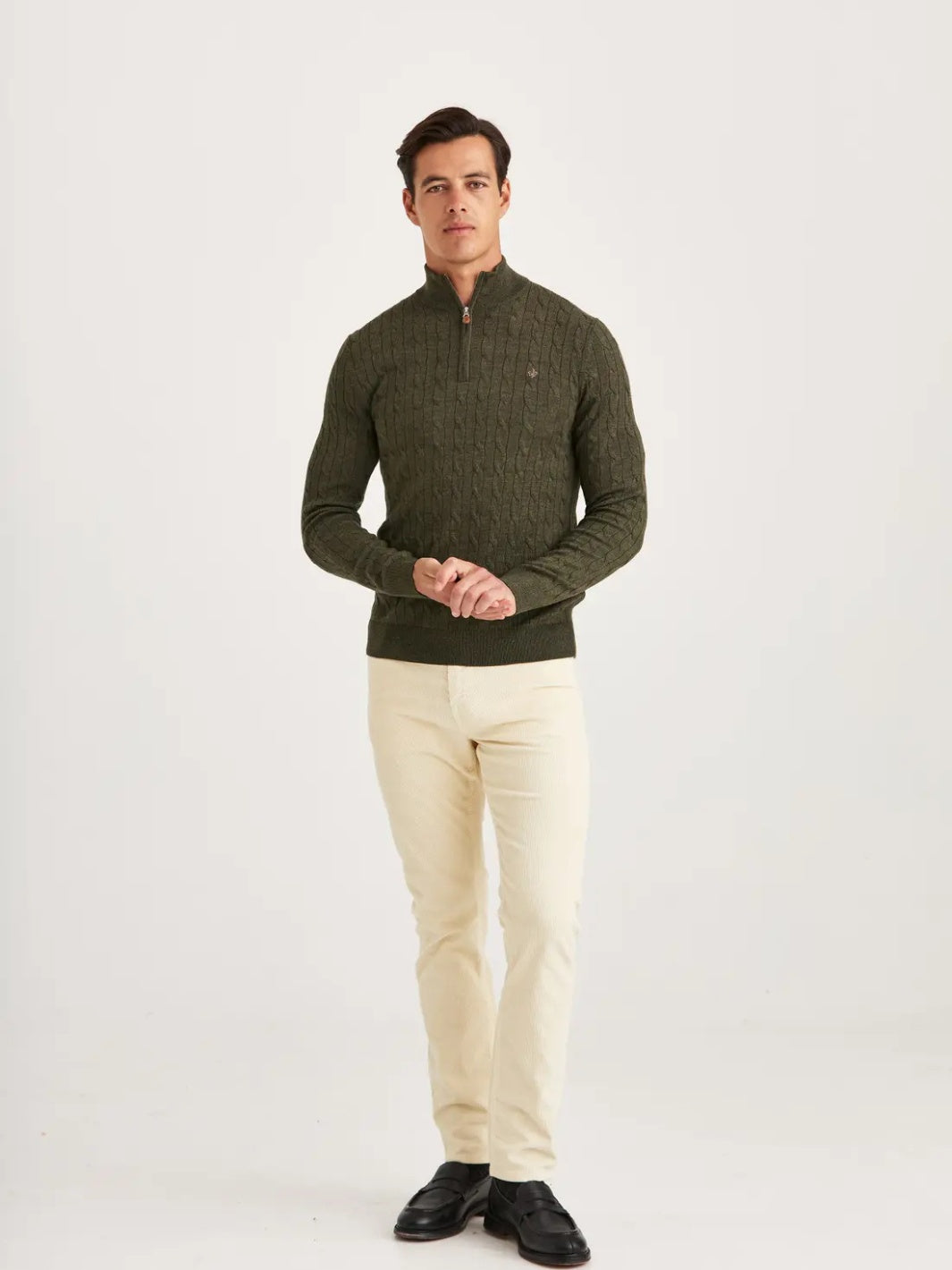 MERINO CABLE JOHN ZIP