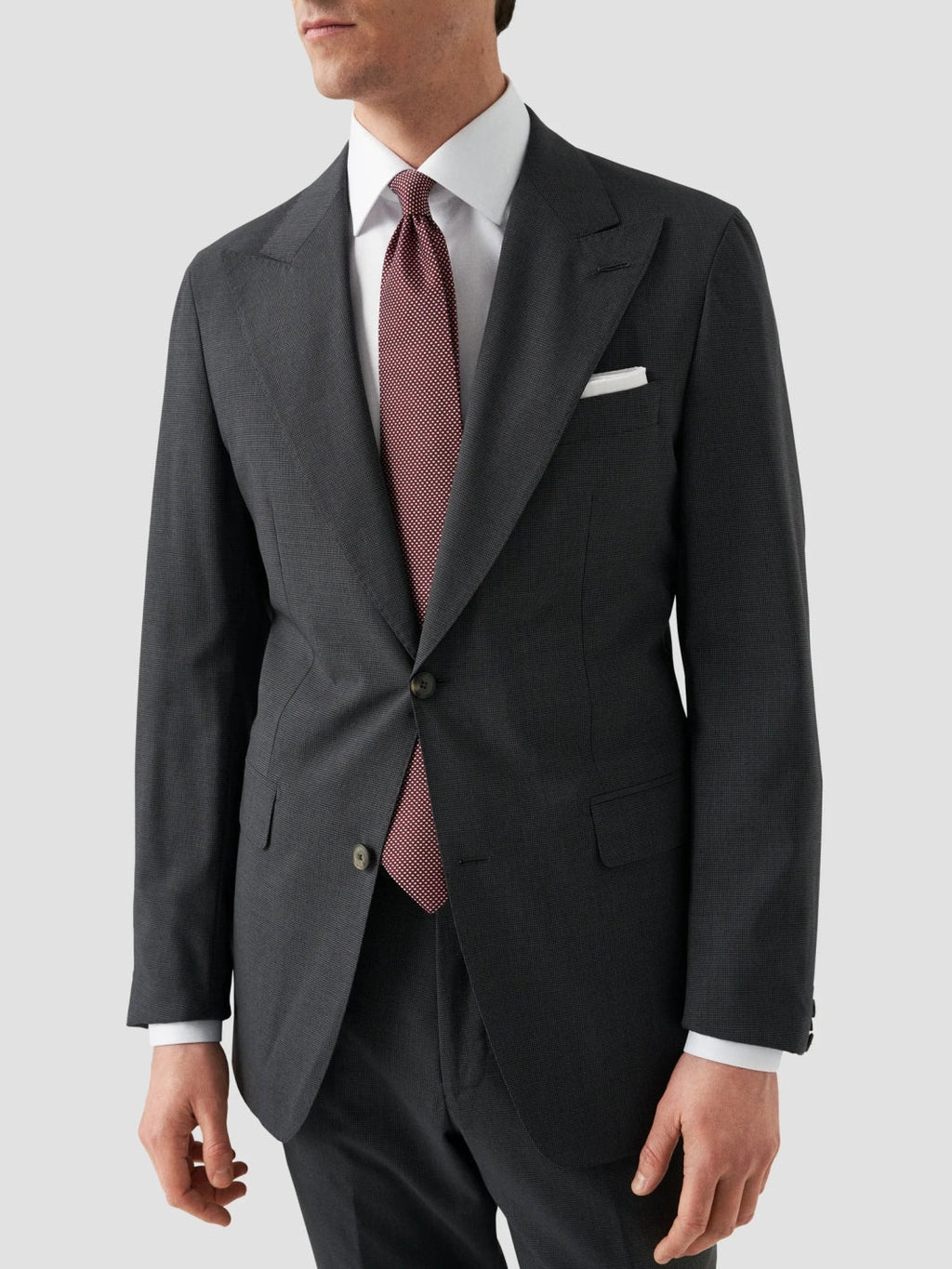 SLIM FIT TEXTURED TWILL SKJORTE