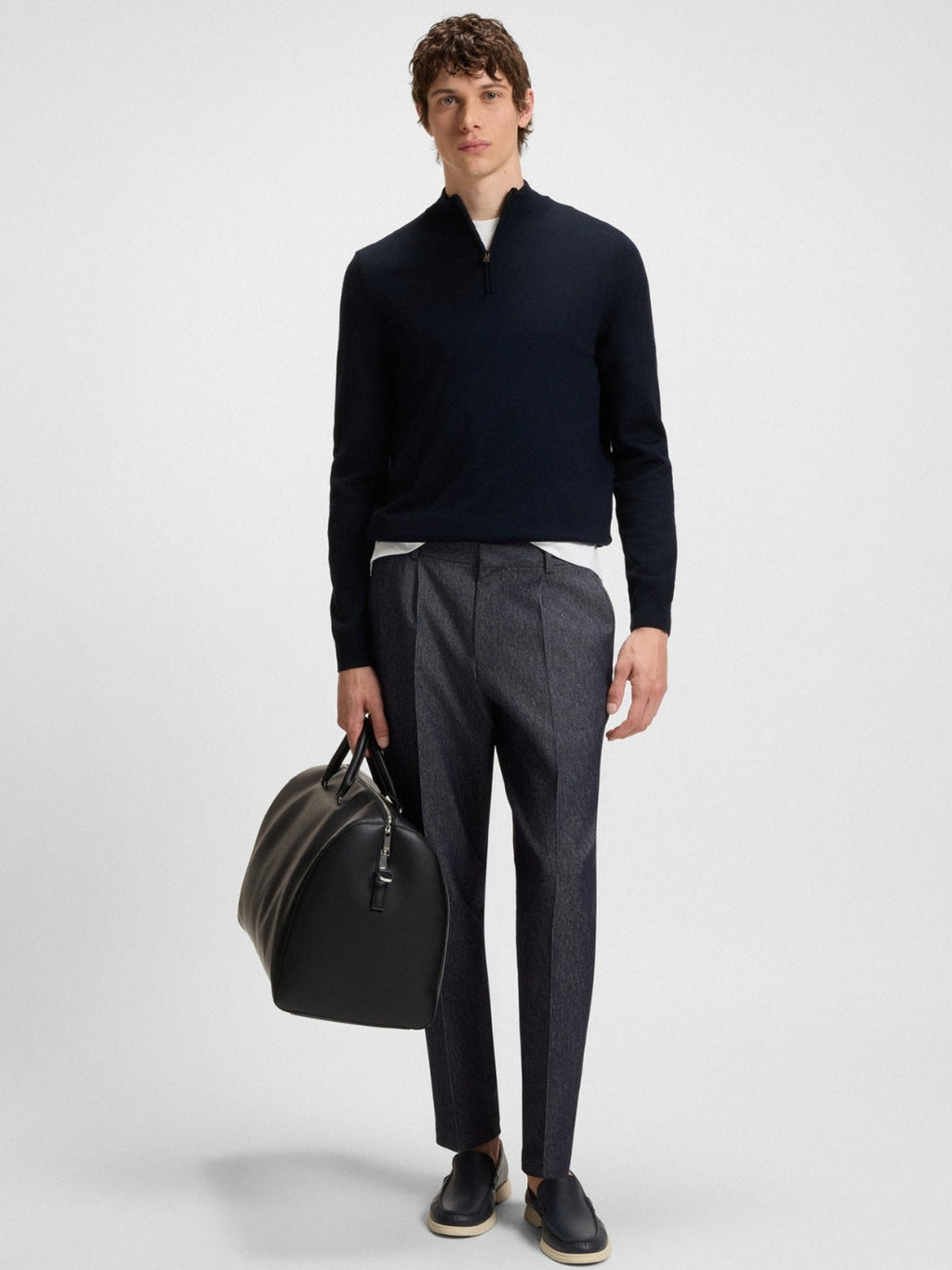 ZIP-NECK SWEATER