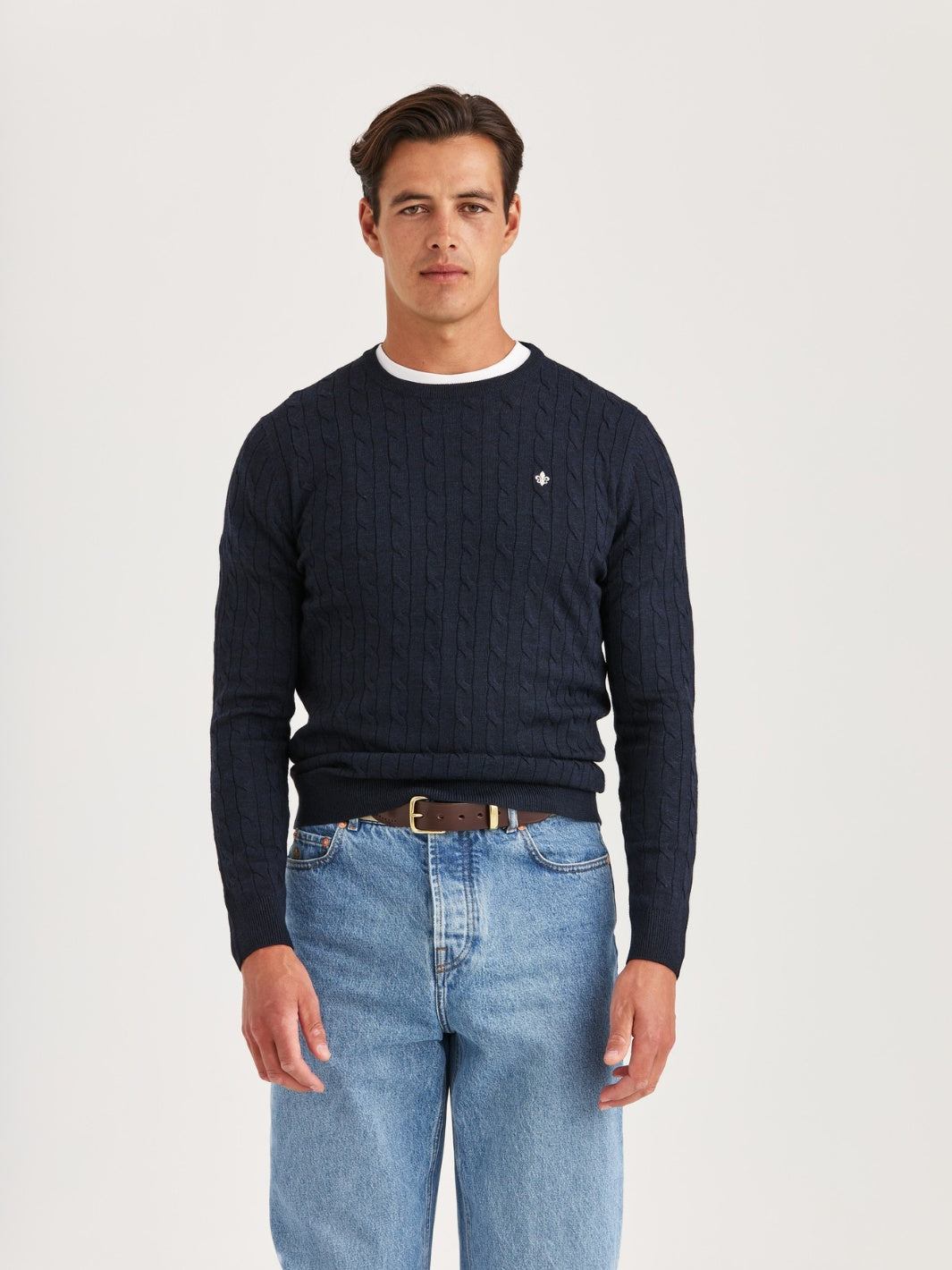 MERINO CABLE O-NECK